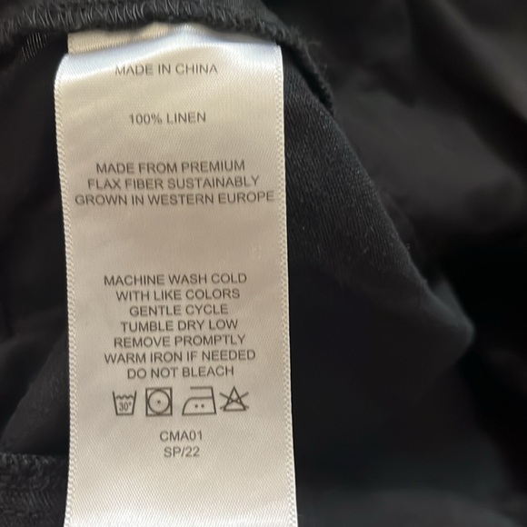 Quince Black Linen Sleeveless Shift Dress Size L - Picture 7 of 8